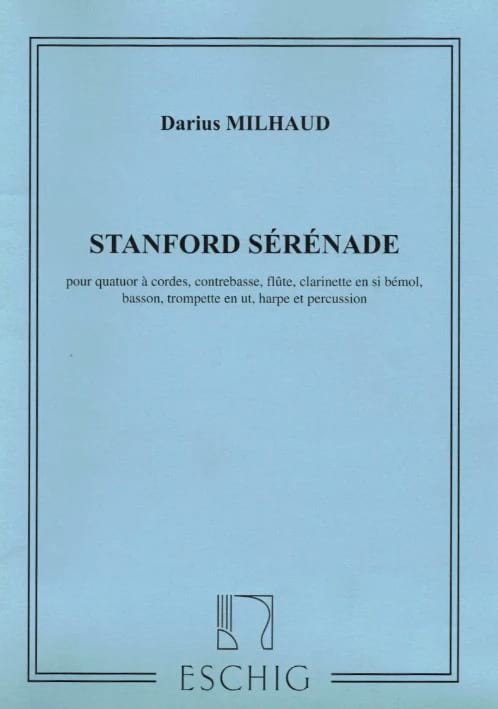 Stanford Sérénade - Conducteur MILHAUD Partition Grand format