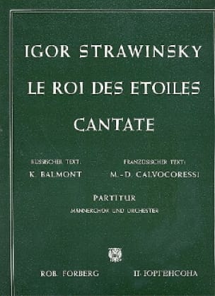 Le Roi des étoiles - Partitur STRAVINSKY Partition Grand format