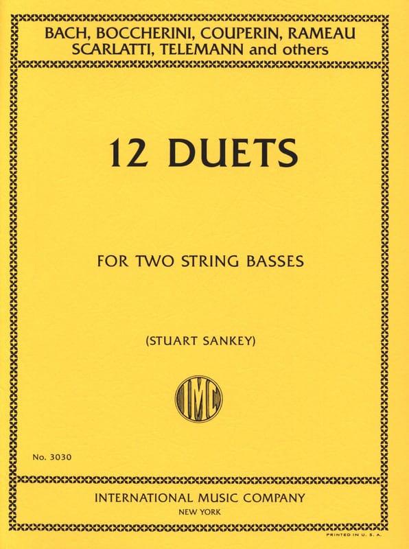 12 Duets - 2 String basses Stuart Sankey Partition Contrebasse