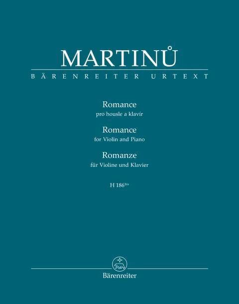 Romance H 186bis MARTINU Partition Violon