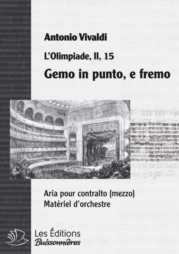 Gemo in punto, e fremo - Conducteur et Parties VIVALDI Partition