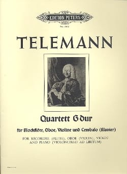 Quartett G-Dur - Blockflöte Oboe Violine Cembalo - TELEMANN