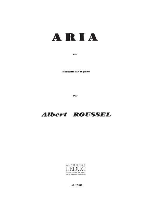Aria - Clarinette et piano ROUSSEL Partition Clarinette