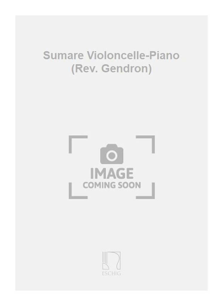 Sumaré MILHAUD Partition Violoncelle