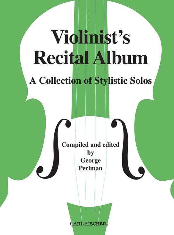Violonist's recital album George Perlman Partition Violon