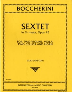Sextet in E flat major op. 42 n° 1 - Parts BOCCHERINI Partition