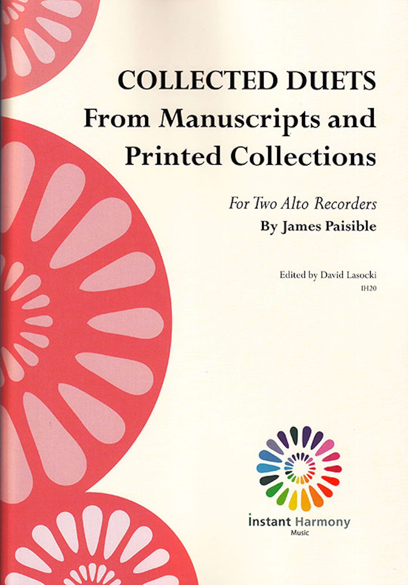 Collected Duets James Paisible Partition Flûte à bec