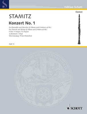 Konzert Nr. 1 F-Dur - Klarinette Klavier STAMITZ Partition Clarinette