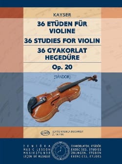 36 Etudes op. 20 - Volume 2 Sandor - Heinrich Ernst Kayser