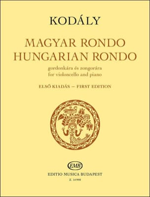 Rondo Hongrois - Violoncelle et piano KODALY Partition Violoncelle