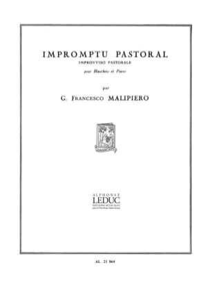 Impromptu pastoral Gian Francesco Malipiero Partition Hautbois
