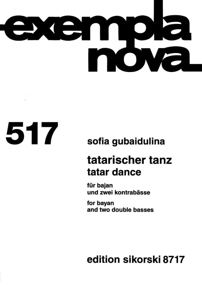 Tartarische Tanz Sofia Gubaidulina Partition