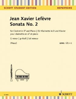 Sonate n° 2 - Clarinette et Piano - Jean Xavier Lefèvre - Partition
