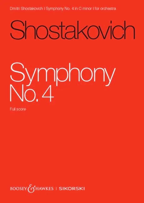 Symphonie Nr. 4 op. 43 - Partitur - Dmitri Chostakovitch - Partition