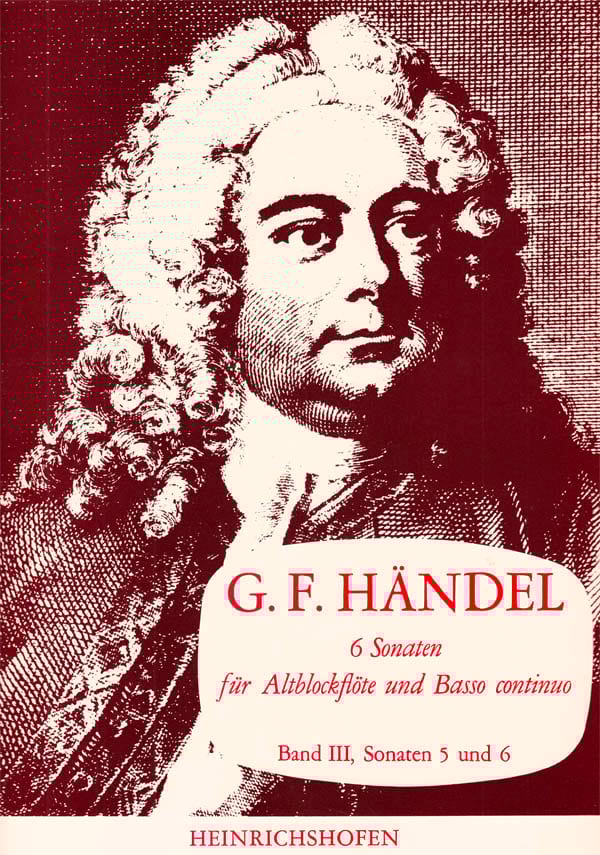 6 Sonates Volume 3 - N° 5 et 6 HAENDEL Partition Flûte à bec