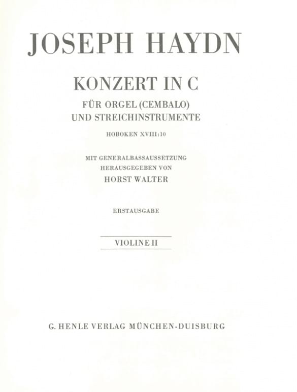 Konzert C-Dur HAYDN Partition