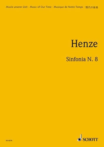 Sinfonia n° 8 - Hans Werner Henze - Partition - Grand format
