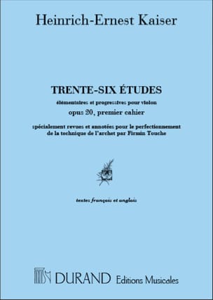 36 Etudes op. 20 - Volume 1 Touche - Heinrich Ernst Kayser