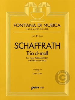 Trio d-moll - 2 Altblockflöten BC Christoph Schaffrath Partition Trios