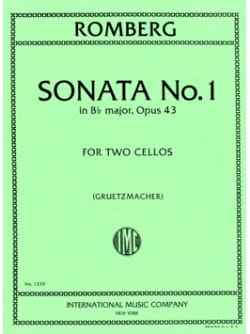 Sonate n° 1 in B Flat Major, op. 43 ROMBERG Partition Violoncelle