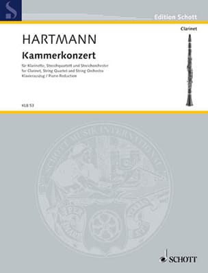 Kammerkonzert - Klarinette Klavier - Karl-Amadeus Hartmann - Partition