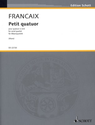 Petit Quatuor - Quatuor à Vent FRANÇAIX Partition Quatuors