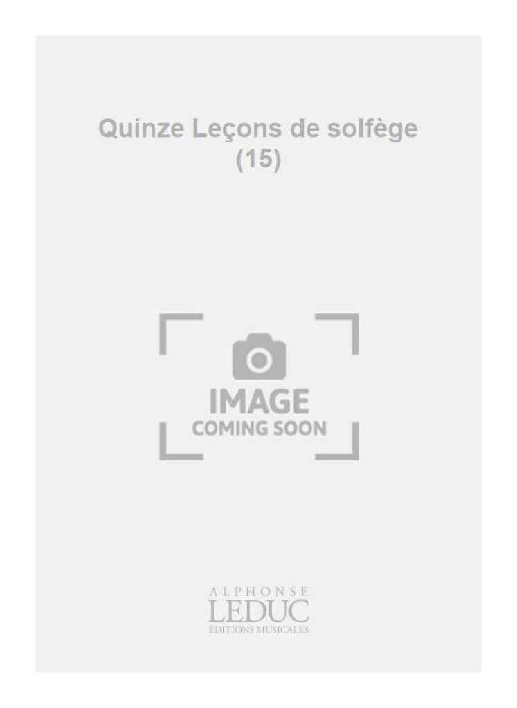 15 Leçons de solfège - sol fa mélang. sans acc. - Jeanine Rueff