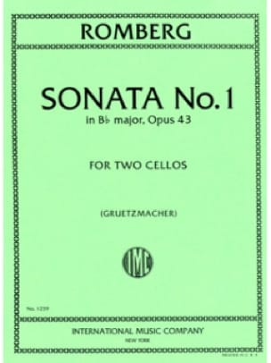 Sonate n° 1 in B Flat Major, op. 43 - ROMBERG - Partition