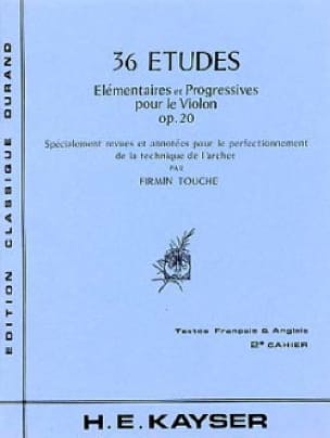 36 Etudes op. 20 - Volume 2 Touche - Heinrich Ernst Kayser - Partition