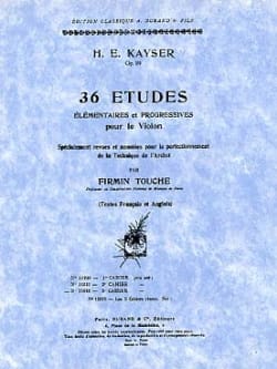 36 Etudes op. 20 - Volume 3 Touche - Heinrich Ernst Kayser - Partition