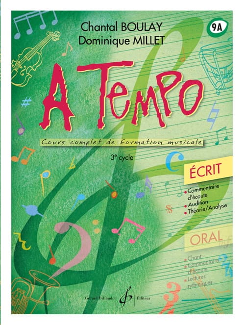 A Tempo Volume 9A - Ecrit BOULAY - MILLET Partition Solfèges