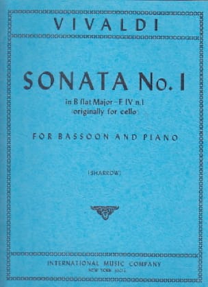 Sonate n° 1 B flat major F 6 n° 1 RV 47 VIVALDI Partition Basson