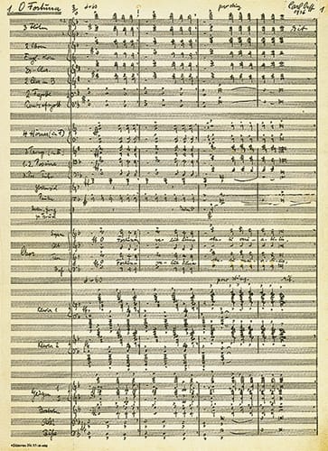 Carmina Burana ORFF Partition Grand format