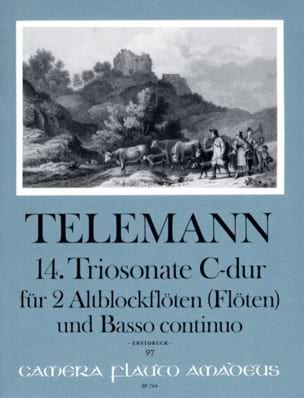Triosonate Nr. 14 C-Dur - 2 Altblockflöten Flöten Bc - TELEMANN