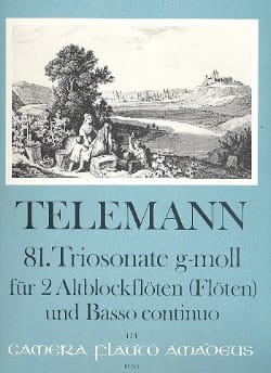 Triosonate Nr. 81 g-moll - 2 Altblockflöten Flöten u. Bc - TELEMANN