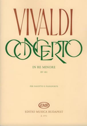 Concerto F. 8 n° 5 RV 481 in re minore VIVALDI Partition Basson