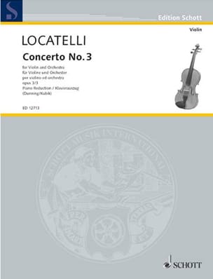 Pietro Antonio Locatelli - Concerto Violon op. 3 n° 3 en fa majeur - Partition - di-arezzo.fr
