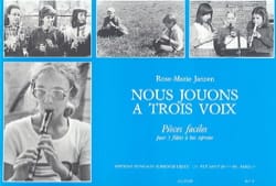 Nous jouons à 3 voix Partition Flûte à bec