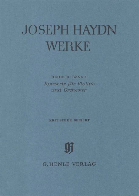 Konzerte - Kritischer Bericht HAYDN Partition
