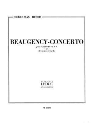 Beaugency Concerto Pierre-Max Dubois Partition Clarinette