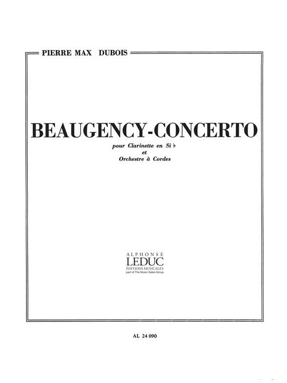 Beaugency Concerto - Pierre-Max Dubois - Partition - Clarinette