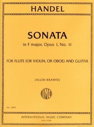 Sonata F major op. 1 n° 11 - Flute guitar HAENDEL Partition Duos