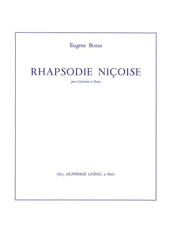 Rhapsodie Niçoise - Clarinette - Eugène Bozza - Partition - Clarinette