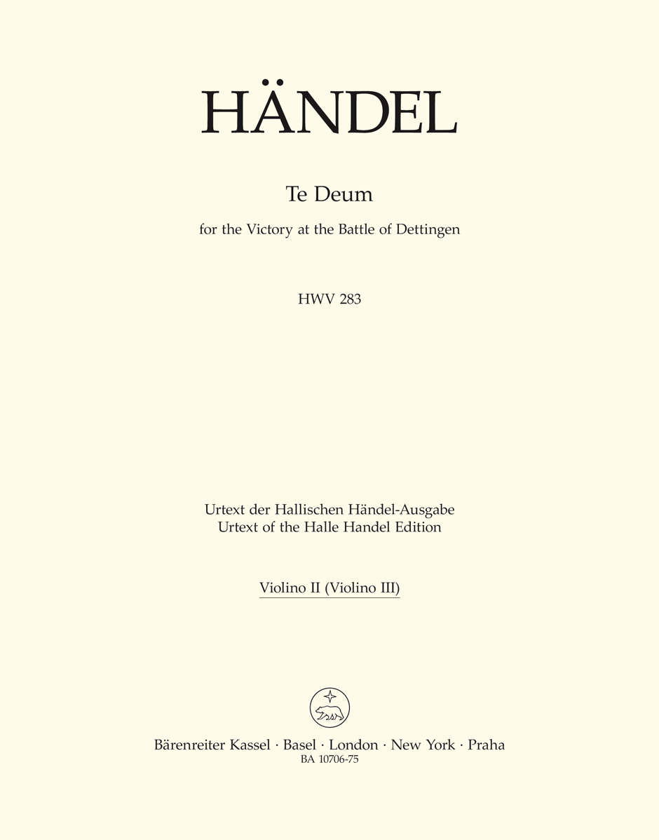 Te Deum for the Victory at the Battle of Dettingen HWV 283 - HAENDEL