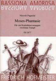 Moses-Phantasie - 4 Kontrabässe PAGANINI Partition Contrebasse