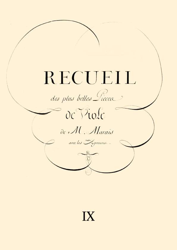 Recueil des Plus Belles Pièces de Viole Sous Coffret - Marin Marais