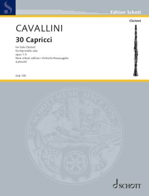 Feuillez l'ouvrage 30 Capricci - Ernesto Cavallini - Partition - Clarinette