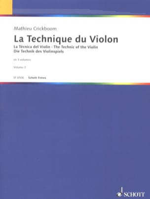 La Technique du violon - Volume 2 Mathieu Crickboom Partition Violon