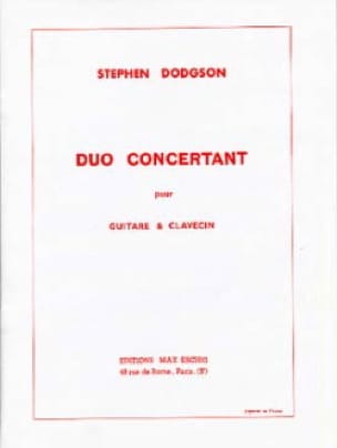Duo Concertant Stephen Dodgson Partition Guitare