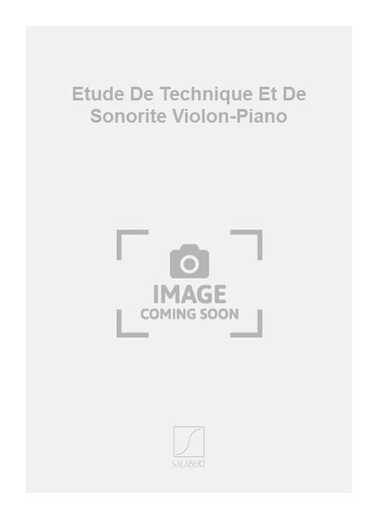Etude de technique et de sonorité Marcel Landowski Partition Violon